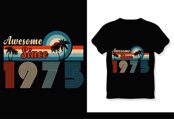Awesome Since Vintage 1975 T-Shirt