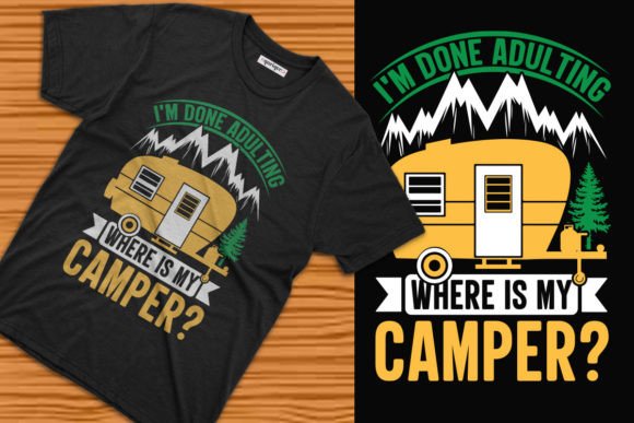 Camping Tee Design: Elevate Your Outdoor Apparel with Customizable Print-on-Demand Solutions