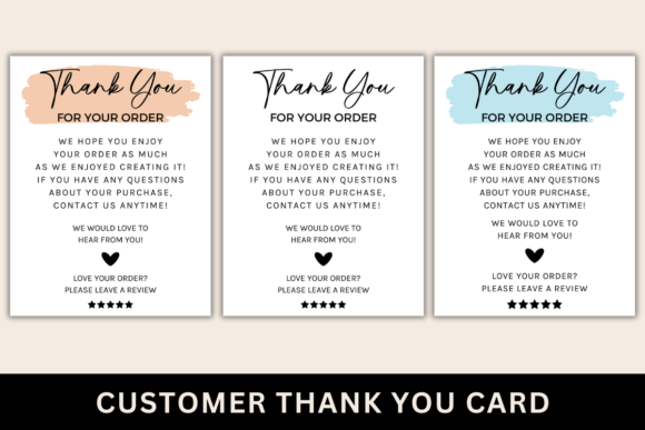 Canva Printable Customer Thank You Card
