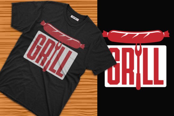 Grill Barbecue T-shirt Design: Elevating Your Print-on-Demand Portfolio with Versatile Typography
