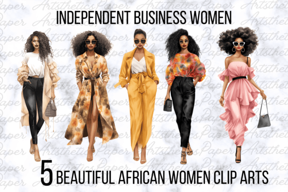 Independent Black Women Business Clipart