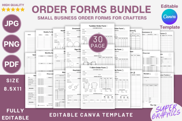 Streamline Your Creative Enterprise with the Crafters Business Bundle Order Forms